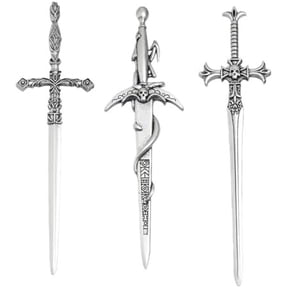 3 count Sword Hair Pins - Renaissance Medieval Gothic Hair Sticks for Women, Metal Hair Chopsticks for Bun Updo, Renaissance Accessories Medieval Accessories