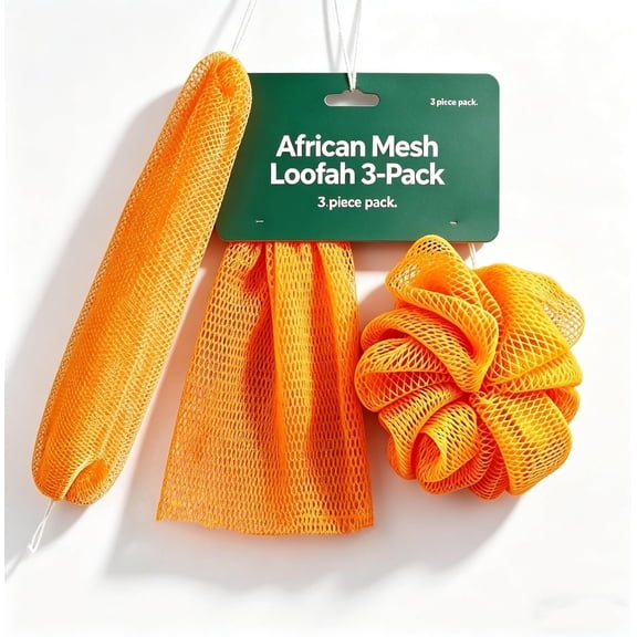 3 count net Sponge washcloth for Shower Essentials net Bath Pouf Bathing Mesh Balls Cloth kit for ,