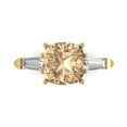 thumbnail image 1 of Three-Stone Engagement Ring for Women - 3ct Yellow Moissanite in 18K Yellow Gold Promise Ring, 1 of 6