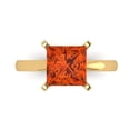 thumbnail image 1 of Solitaire Engagement Ring for Women - 3ct Simulated Red Diamond in 18K Yellow Gold Promise Ring, 1 of 6