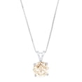 thumbnail image 1 of 3 ct Brilliant Round Cut Solitaire Natural Morganite 14k White Gold Pendant with 16" Chain, 1 of 4