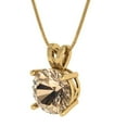 thumbnail image 1 of 3 cctw Yellow Moissanite Yellow Gold Plated Pendant with 18" Box Chain (9mm, Round Cut), 1 of 6