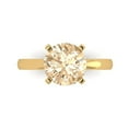 thumbnail image 1 of Solitaire Engagement Ring for Women - 3ct Natural Morganite in 14K Yellow Gold Promise Ring, 1 of 8