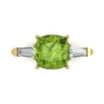 thumbnail image 1 of Clara Pucci 14K Yellow Gold 3ct Peridot Three-Stone Ring for Women, 1 of 7