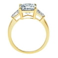 thumbnail image 1 of 3 ct Cushion Cut Natural Swiss Blue Topaz Three-Stone Engagement Ring for Women in 18K Yellow Gold, 1 of 2