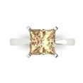 thumbnail image 1 of Clara Pucci 14K White Gold Solid Gold YellowMoissanite Solitaire Anniversary Ring for Women - 3 cttw Princess Cut, 1 of 8