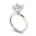 thumbnail image 1 of 3 ct round cut clear Zircon 18k white gold Bridal Wedding Engagement Promise Anniversary Ring for Women size 10.75, 1 of 7
