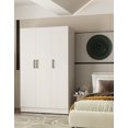 thumbnail image 1 of 3-door Engineered Wood Wardrobe Armoire Closet, 1 of 6