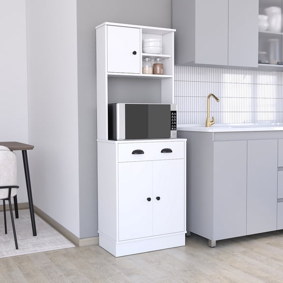 3-doors Kitchen Cabinetry - Modern Style Double Side Shelves For Extra Storage Freestanding Design Keep Your Well-arranged