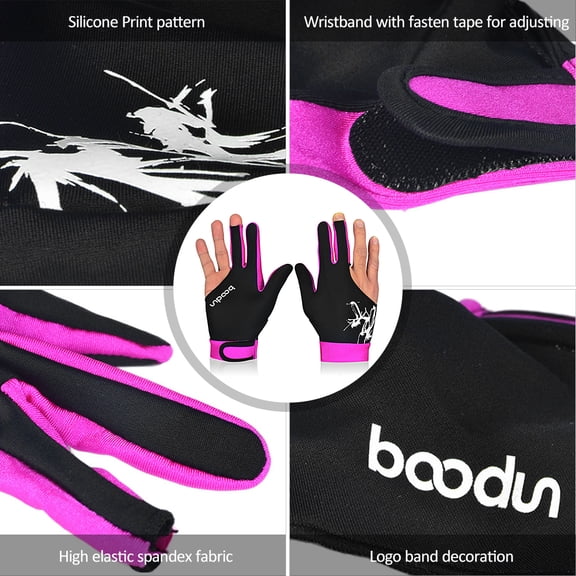 3 finger pool glove Pool 1Piece Billiard Glove 3 Fingers Cue Sports Glove Men Women Billiard Shooters Right Left Interchangeable Snooker Gloves
