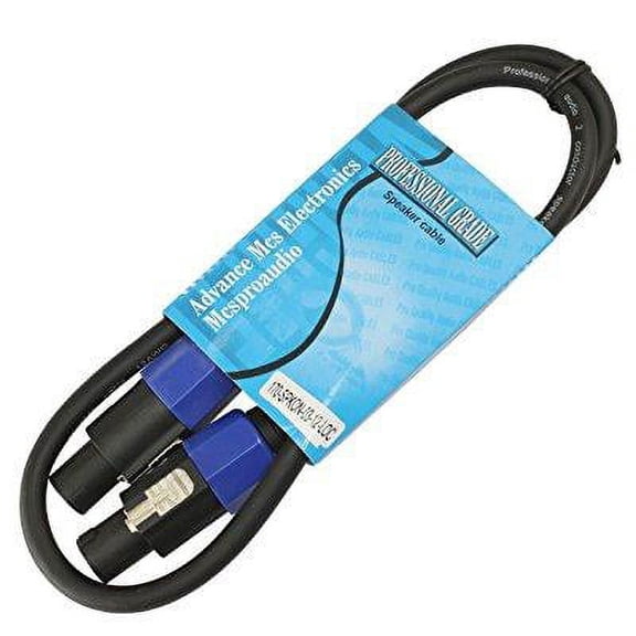 3 foot 12 gauge speakon compatible speaker cable for pa dj speakers
