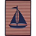 thumbnail image 1 of 3 ft. 10 in. x 5 ft. 4 in. Following Seas Rectangle Rug  Blue, 1 of 1