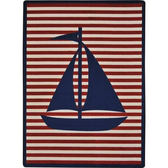 3 ft. 10 in. x 5 ft. 4 in. Following Seas Rectangle Rug Blue