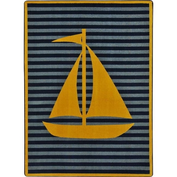 3 ft. 10 in. x 5 ft. 4 in. Following Seas Rectangle Rug Yellow