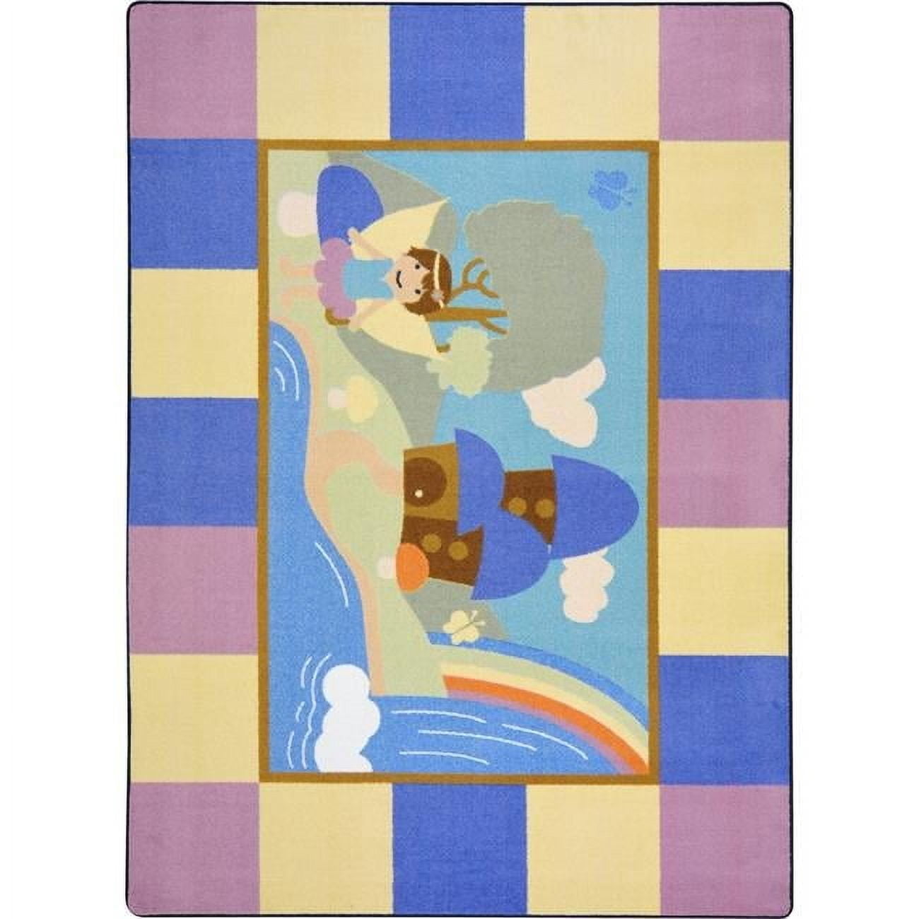 Rectangle Rug Kids 3 ft. 10 in. x 5 ft. 4 in. Kid Essentials Rectangle Lil Fairy Kids Rug ...