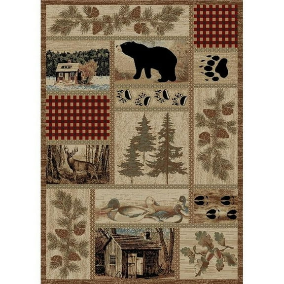 3 ft. 11 in. x 5 ft. 3 in. American Destination Getaway Trail Area Rug, Multi Color