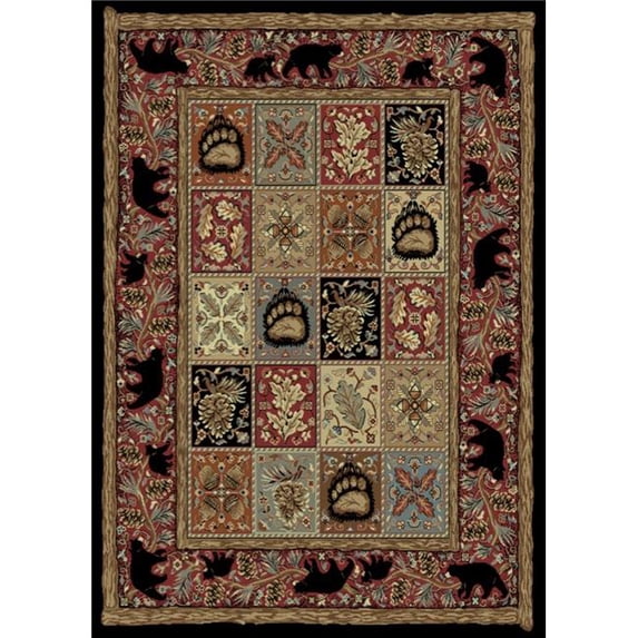 3 ft. 11 in. x 5 ft. 3 in. American Destination Masters Lodge Ebony Area Rug