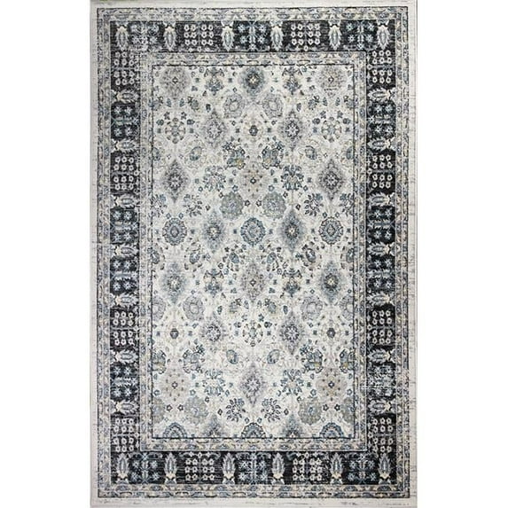 3 ft. 6 in. x 5 ft. 6 in. Bradford Collection Transitional Polyester Power Loom Area Rug - Ivy & Charcoal