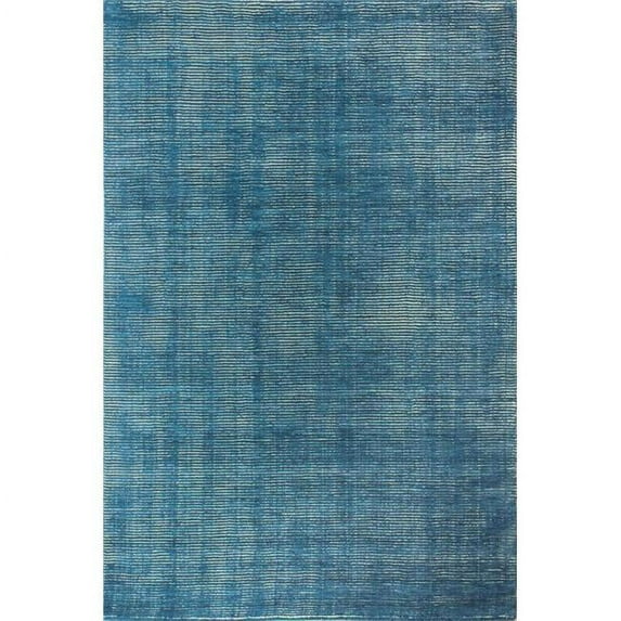 3 ft. 6 in. x 5 ft. 6 in. Contemporary Collection 100 Precent Wool Hand Loomed Area Rug, Ivory & Navy