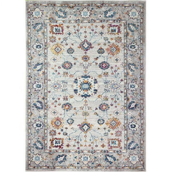 3 ft. 6 in. x 5 ft. 6 in. Dakota Collection Transitional Polypropylene Power Loom Area Rug, Ivory