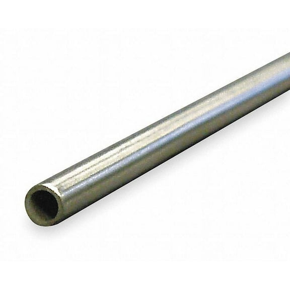 3 ft. Aluminum Tubing, 1/2" Outside Dia., 0.370" Inside Dia., Seamless