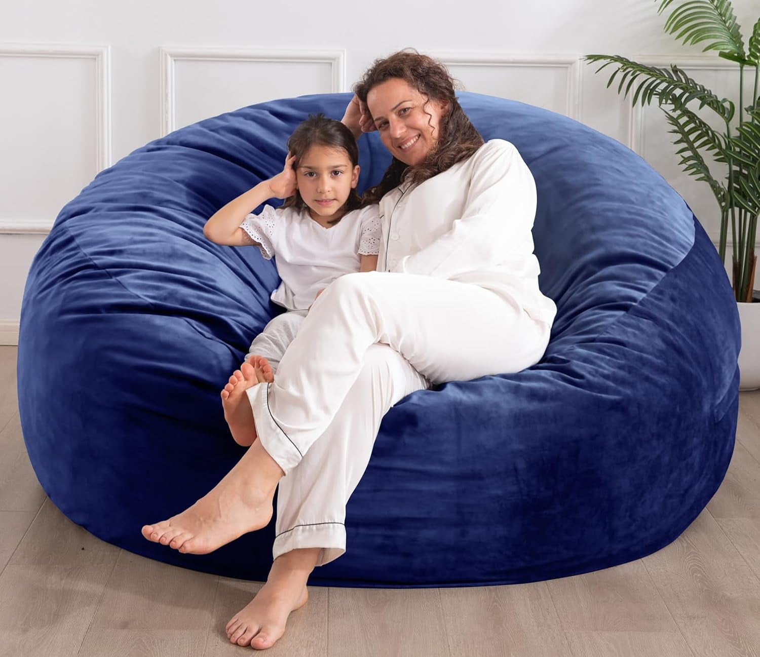 3 ft Bean Bag Chairs for Adults with Filling, Memory Foam Bean Bag Sofa