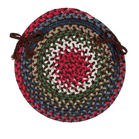 3 ft. Chestnut Knoll Round Area Rug - Saddle Brown