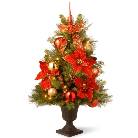 National Tree Company 3 ft. Decorative Collection Home For the Holidays Entrance Tree with Clear Lights