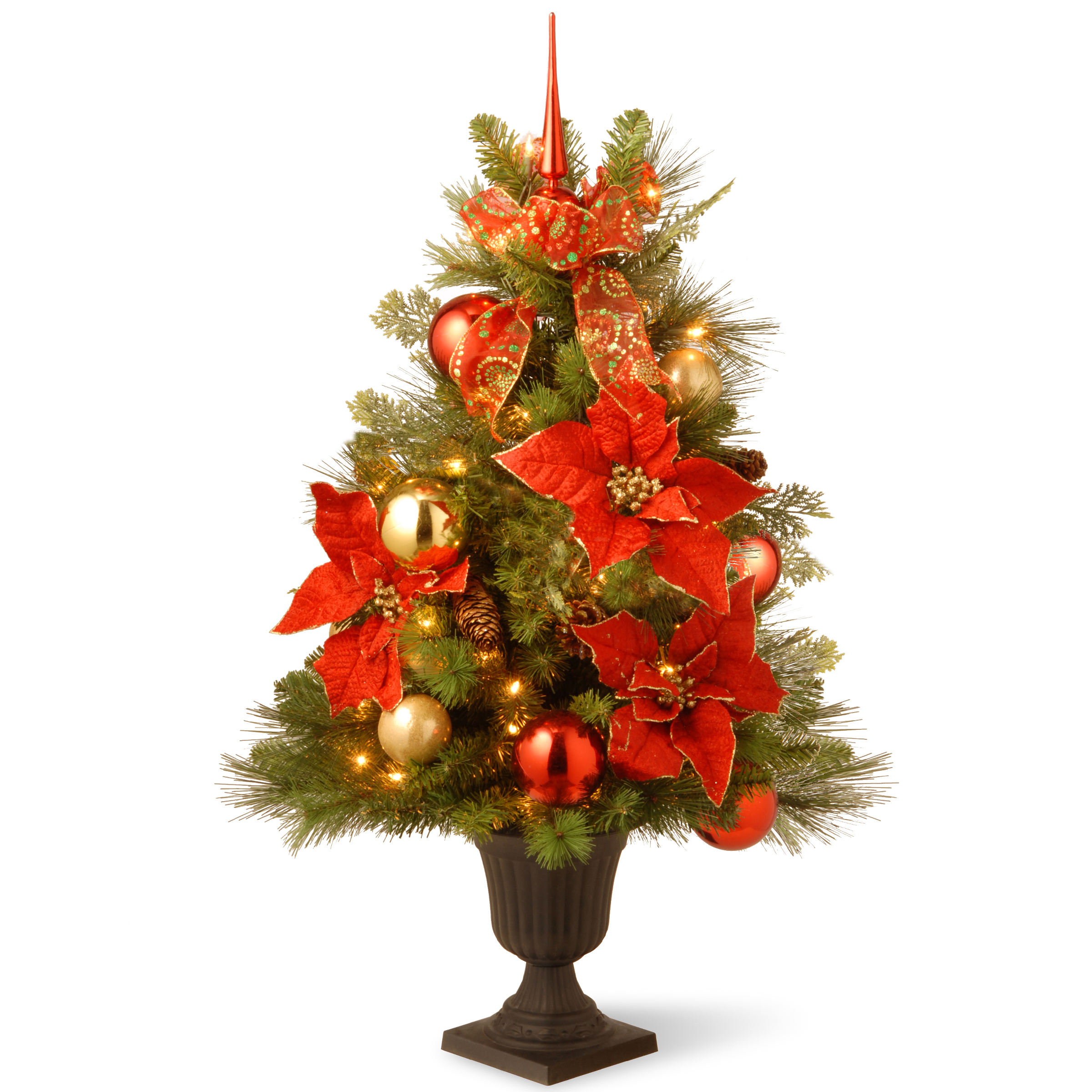 3 ft. Decorative Collection Home For the Holidays Entrance Tree with Clear Lights - image 1 of 4