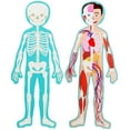 thumbnail image 1 of 3 ft Large Magnetic Human Body Puzzle for Kids - Double-Sided Skeleton Floor Puzzles for Learning Anatomy, Body Parts Organs Model, 1 of 10