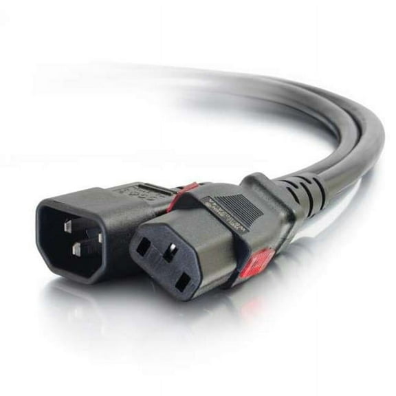 3 ft. Locking C14 to C13 10A 250V Power Cord, Black