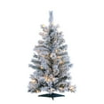 thumbnail image 1 of 3 ft. Pre Lit Clear UL Flocked Colorado Spruce Tree, 1 of 4