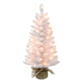 thumbnail image 1 of 3 ft Pre-lit White Tree 97 Tips 50 UL Clear Incandescent Lights Burlap Base, 1 of 3