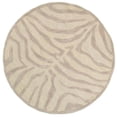 thumbnail image 1 of 3 ft. Round Taupe Zebra Pattern Area Rug, 1 of 1