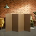 thumbnail image 1 of Red Lantern 3 ft. Short Brown Temporary Cardboard Folding Screen - 4 Panel, 1 of 5
