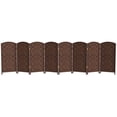 thumbnail image 1 of Red Lantern 3 ft. Short Diamond Weave Fiber Folding Screen - Dark Mocha - 8 Panel, 1 of 7