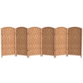 thumbnail image 1 of Red Lantern 3 ft. Short Diamond Weave Fiber Folding Screen - Natural - 6 Panel, 1 of 7