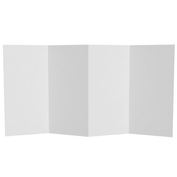 Red Lantern 3 ft. Short White Temporary Cardboard Folding Screen - 4 Panel