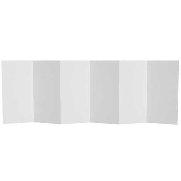 Red Lantern 3 ft. Short White Temporary Cardboard Folding Screen - 6 Panel