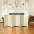 thumbnail image 1 of Red Lantern 3 ft. Short Woven Fiber Folding Screen - Cream - 6 Panel, 1 of 7
