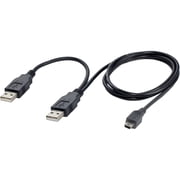Connectland 3ft 1m USB 2.0 A Male to Mini B Male Y Data Charging Cable Black