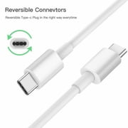 3 ft USB-C to USB-C Charging Cable Compatible with iPhone 17 16 15, Fast Charger Cord   White