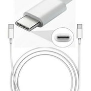 3 ft USB-C to USB-C Charging & Data Sync Cable, Fast Charger Cord   White