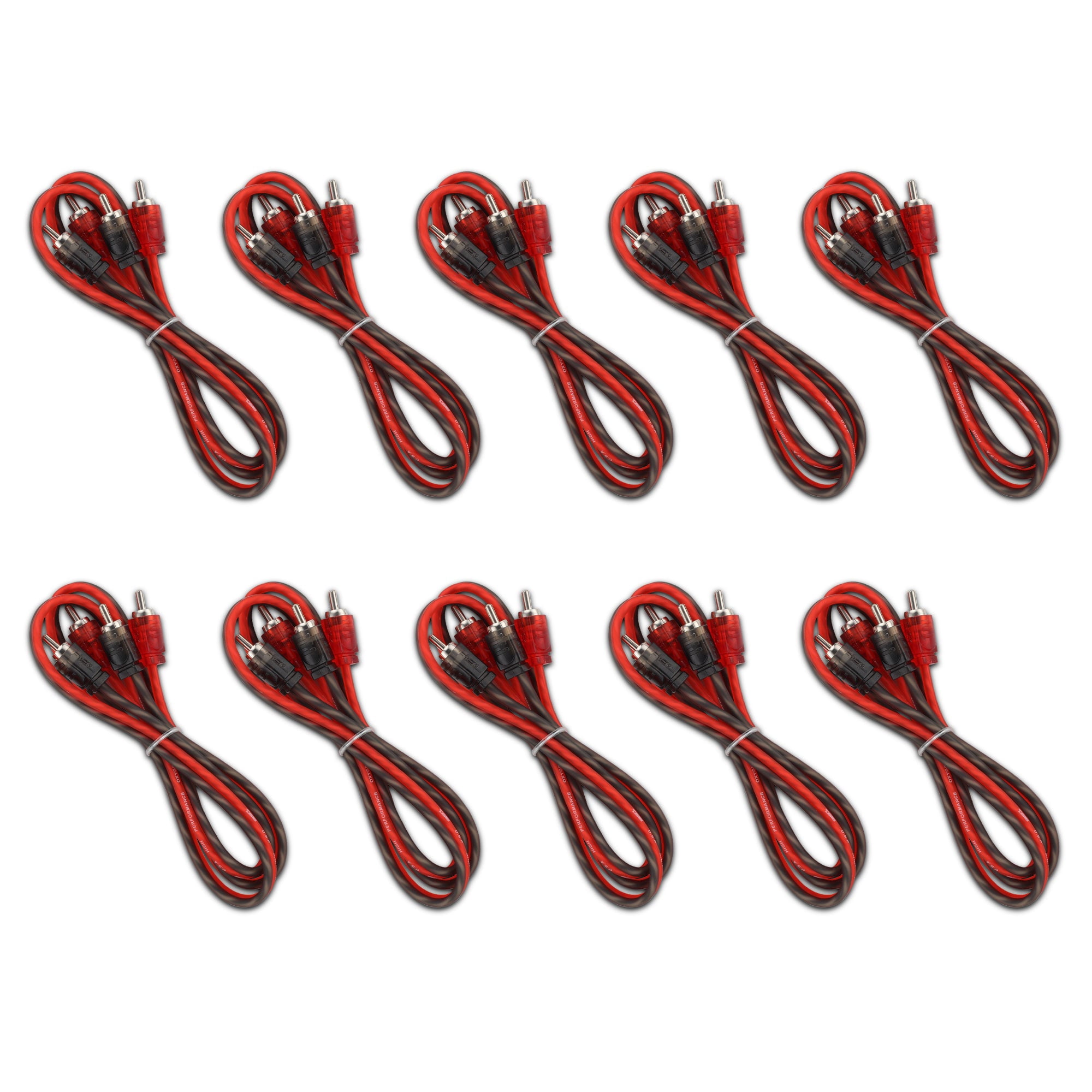 3 ft Ultra Flex 100% OFC RCA Cable Wire – 10-Pack - Walmart.com