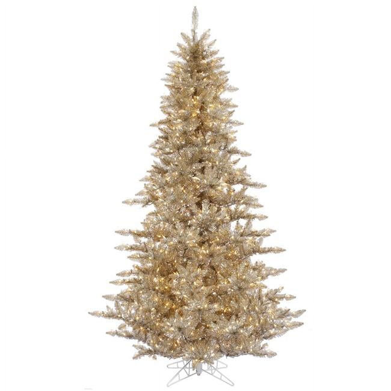 3' Champagne Fir Artificial Christmas Tree with Warm White LED Lights