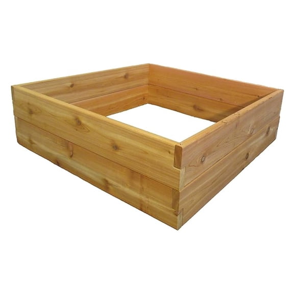 3 ft x 3 ft x 11 in Raised Garden Bed Kit - Made from 1" Thick Western Red Cedar from North America