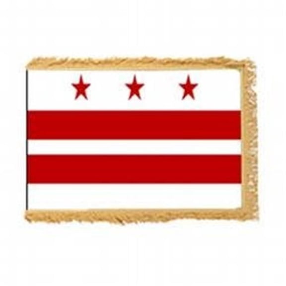 3 ft. x 5 ft. Indoor and Parade Colonial Nyl-Glo District of Columbia Flag with Fringe