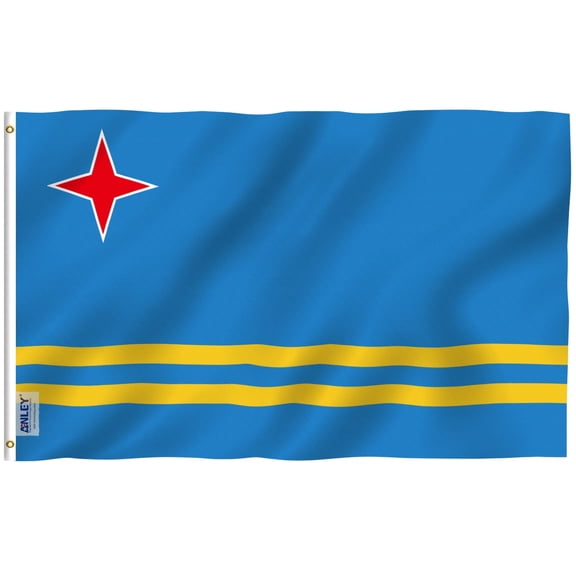 Anley Fly Breeze 3x5 Foot Aruba Flag - Aruban Flags Polyester