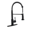 thumbnail image 1 of Boyel Living 3-function Kitchen Faucet Under The Pull Down Spout,Single Handle Kitchen Sink Faucets with Base Plate Suit to 1 or 3 Holes Matte Black, 1 of 9
