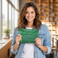 thumbnail image 1 of 3-hole Pencil Pouch, Large Pencil Case PouchTransparent PVC Document Storage, Pen Bag, Clear Window Pencil Case, Detachable Folder, Green, 1 of 6